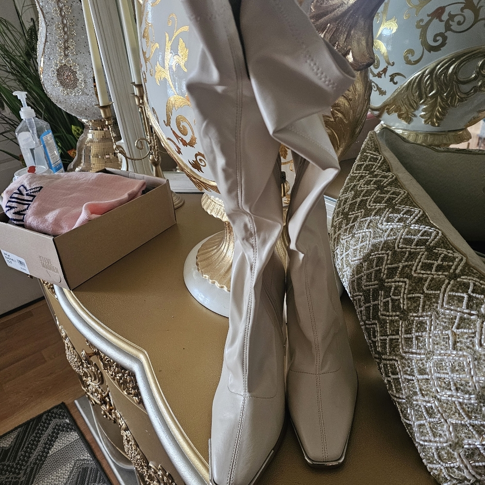 Cream Boots